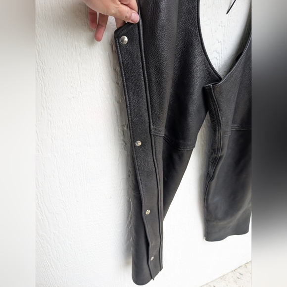 The Kerr Company Black Genuine Leather Chaps  Made In USA Size XXL - Picture 3 of 6